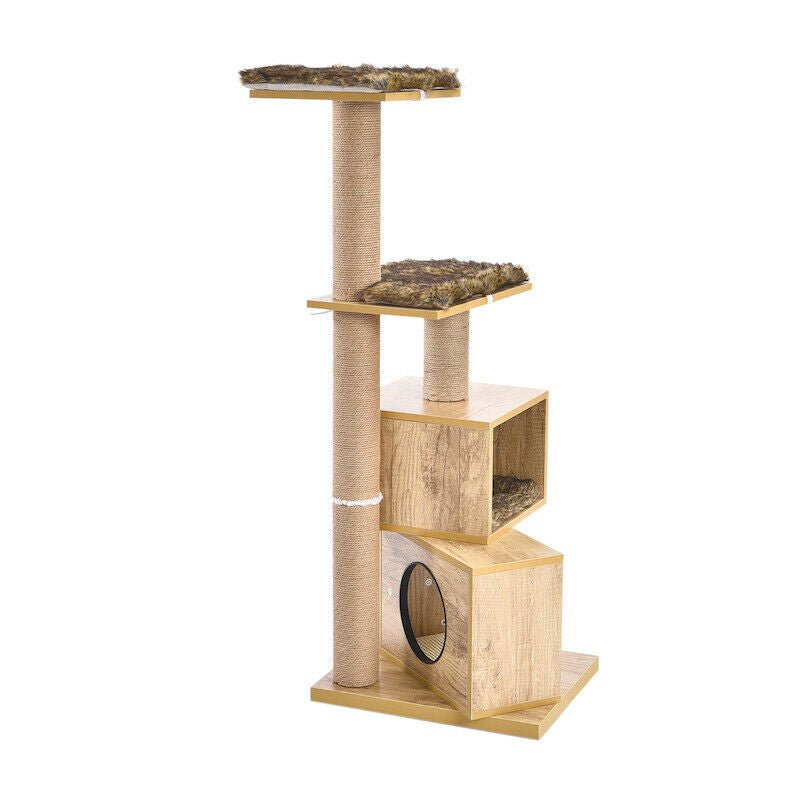 Wooden Condo Stacker Cat Tree House - House Of Pets Delight (HOPD)