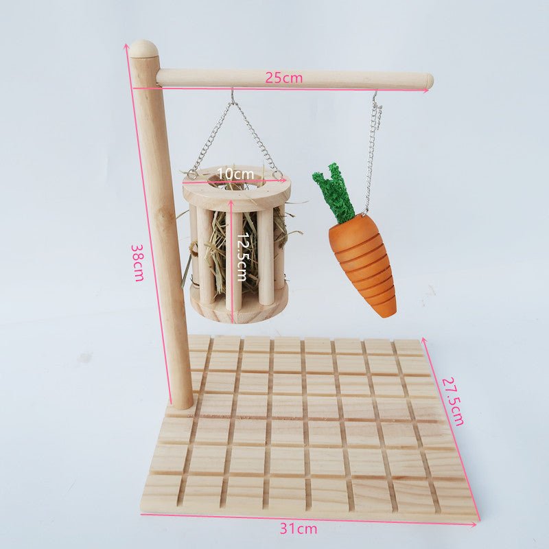 Wooden Hanging Chew Toy & Hay Frame (PREORDER) - House Of Pets Delight (HOPD)