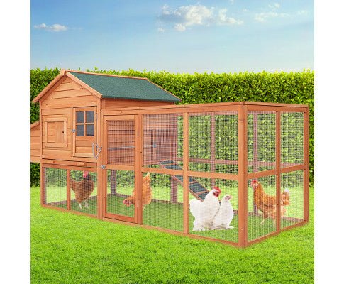 XL Pet Chicken Rabbit Hutch with Large Run - House Of Pets Delight (HOPD)