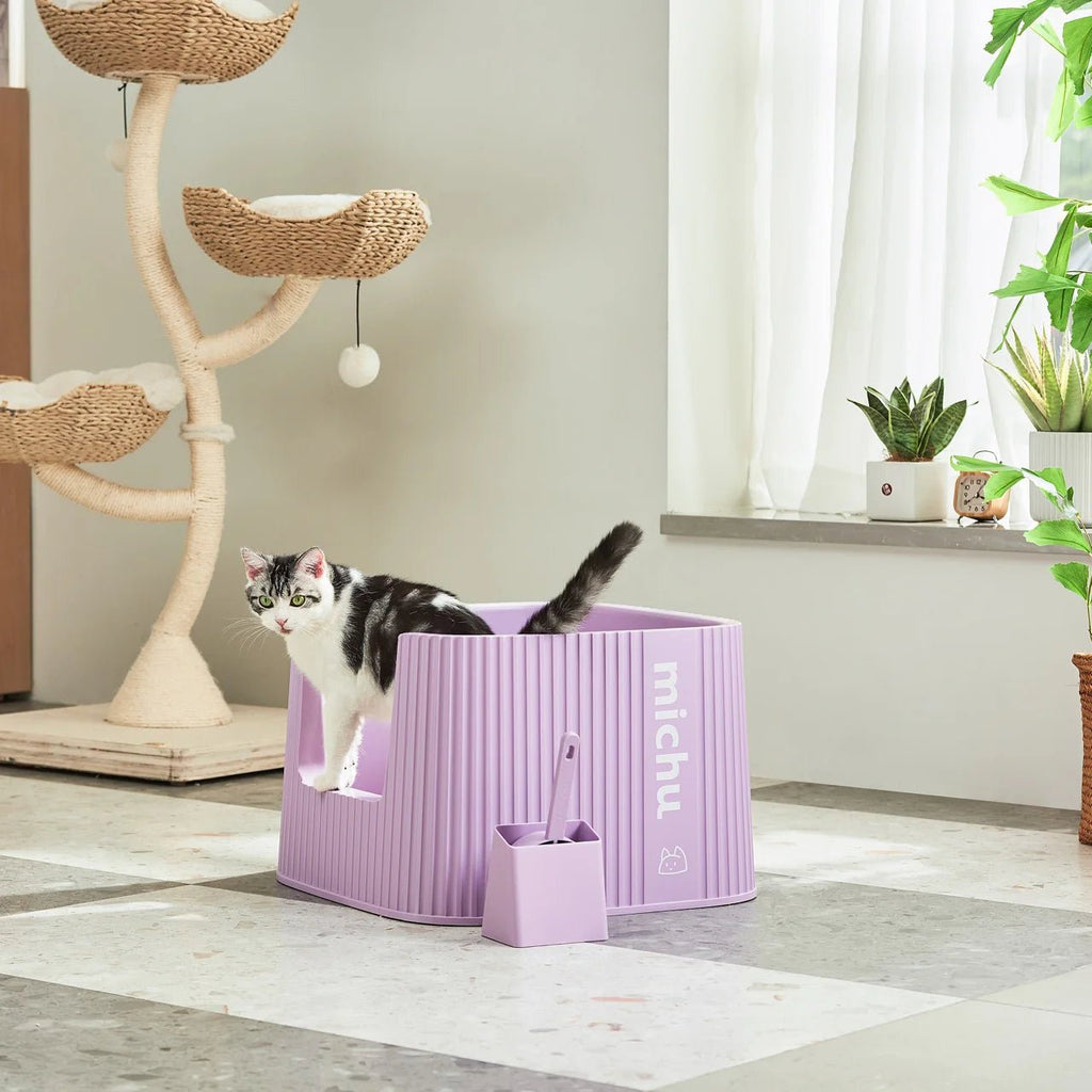 XXL Stella Deluxe Cat Litter Box - Spacious Design with Scoop Included - House Of Pets Delight (HOPD)