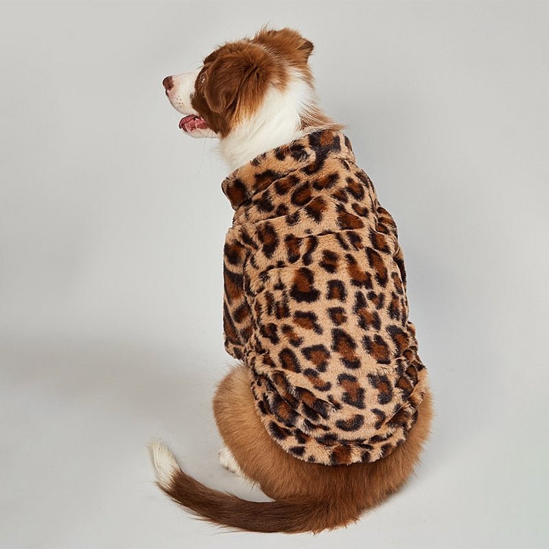 Zip Up Leopard Dog Jacket - House Of Pets Delight (HOPD)