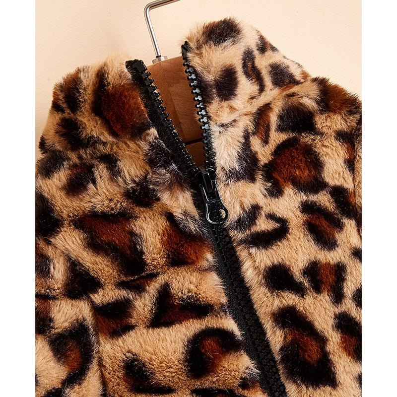 Zip Up Leopard Dog Jacket - House Of Pets Delight (HOPD)